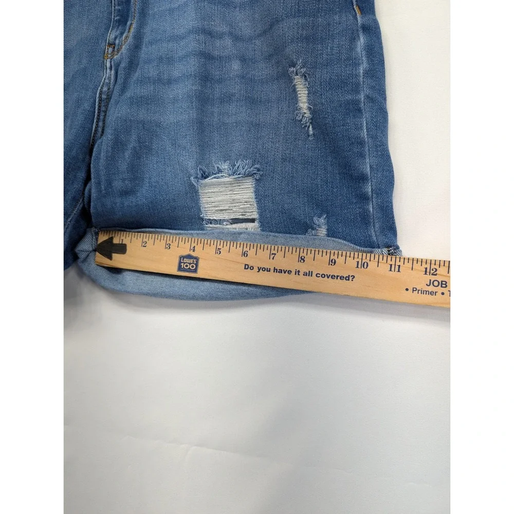 Fashion Nova‎ Distressed Denim Shorts Medium Wash High Rise Cuffed 2XL 7151
